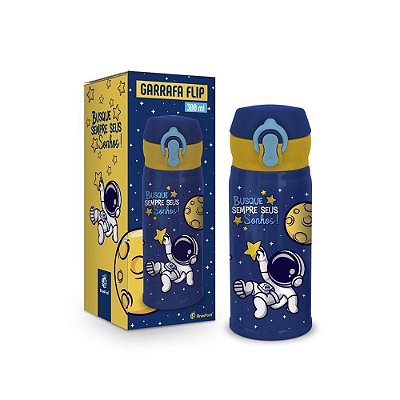 Garrafa Térmica Flip - Astronauta - 300ml - Brasfoot