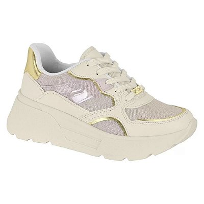 Tenis Feminino Chunky Bege Linho - Vizzano