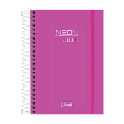 Agenda Diária Neon 2018 - Rosa - Tilibra