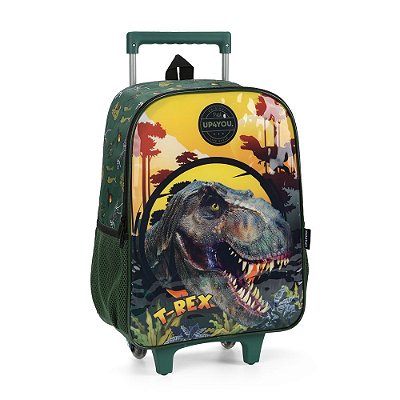 Mochila de Carrinho Dino Real Verde - Luxcel