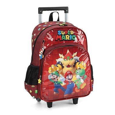 Mochila de Carrinho Super Mario Vinho - Luxcel