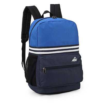 Mochila de Costas Adventure Bicolor - Azul - Luxcel