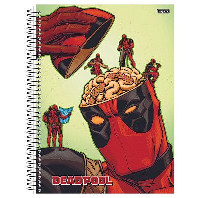 Caderno Deadpool Pensamentos - 160 Folhas - São Domingos