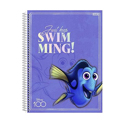 Caderno Espiral Disney 100 - Dori - 160 folhas - São Domingos