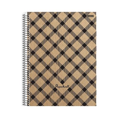 Caderno Espiral PaperKraft - Quadriculado - 80 folhas - São Domingos