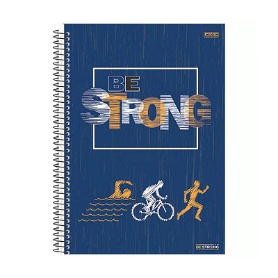 Caderno Espiral Be Strong - Esportes - 160 folhas - São Domingos