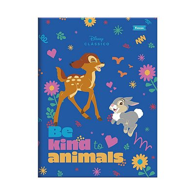 Caderno Brochura Disney Clássico - Azul - 80 Folhas - Foroni