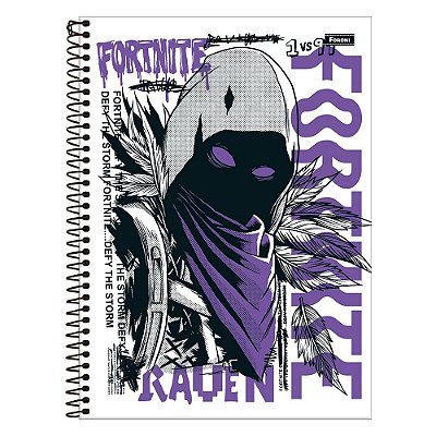 Caderno Fortnite - Capuz - 80 Folhas - Foroni