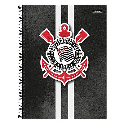 Caderno Corinthians Escudo - 80 Folhas - Foroni