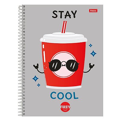 Caderno Fuzy Stay Cool - 160 Folhas - Foroni
