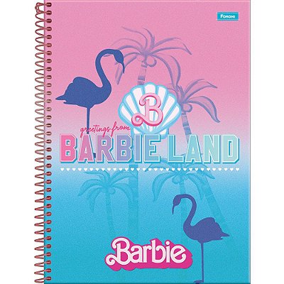 Caderno Barbie The Movie Flamingos - 80 Folhas - Foroni