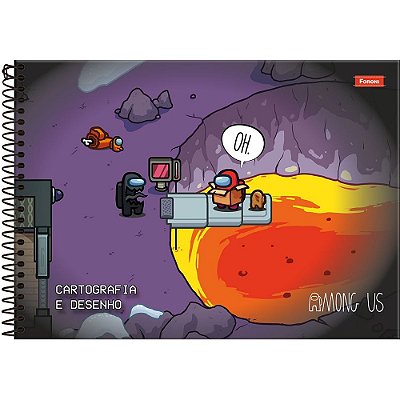 Caderno de Cartografia Amoung Us 80 Folhas - Foroni