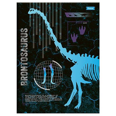 Caderno Sauros Brontosaurus - 80 Folhas - Foroni