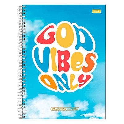 Caderno Palavras Da Vida God Vibes - 160 Folhas - Foroni