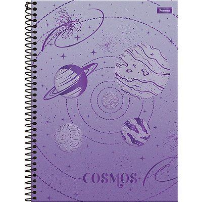 Caderno Cosmos Planetas - 80 Folhas - Foroni