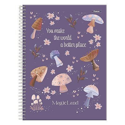 Caderno Magic Land - Better Place - 160 Folhas - Foroni