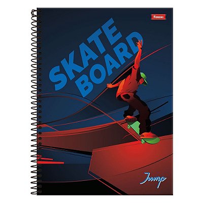 Caderno Jump - Skate Board - 15 Matérias - Foroni