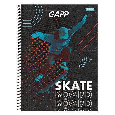 Caderno Universitário Gapp - Skate Board - 10 Matérias - Foroni