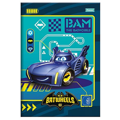Caderno Brochura Batwheels - Azul Escuro - 80 Folhas - Foroni