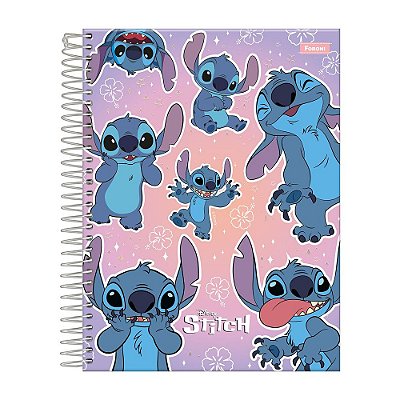 Caderno Colegial Stitch - Poses - 160 Folhas - Foroni