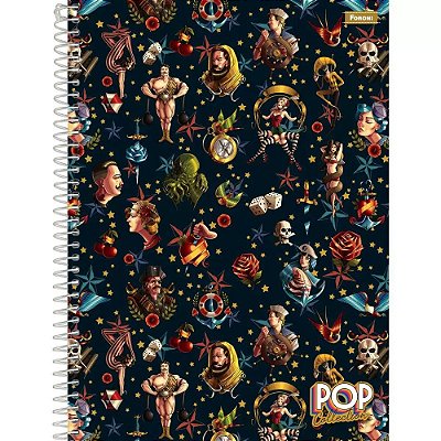 Caderno Pop Collection - Figuras - 96 folhas - Foroni