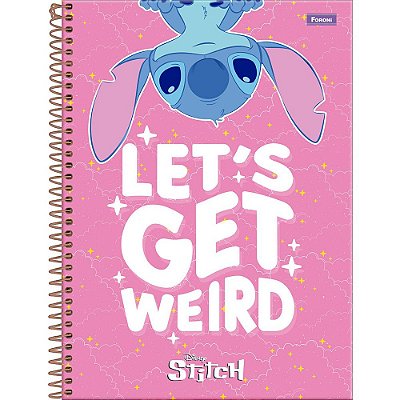 Caderno Stitch Let's Get - 160 Folhas - Foroni