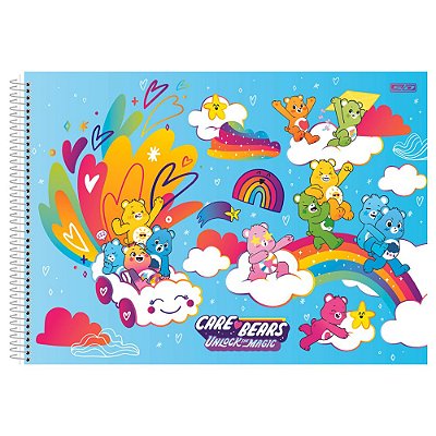 Caderno de Desenho Ursinhos Carinhosos Azul - 60 Folhas - São Domingos