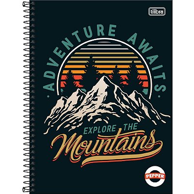 Caderno Pepper - Adventure Awaits - 80 Folhas - Tilibra