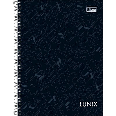 Caderno Lunix - 160 Folhas - Preto - Tilibra