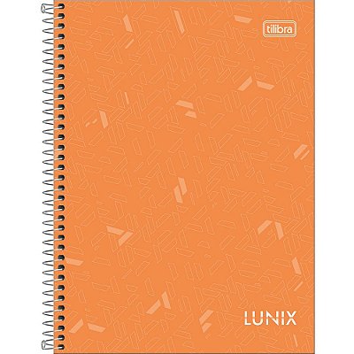 Caderno Lunix - 160 Folhas - Laranja - Tilibra