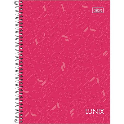 Caderno Lunix - 160 Folhas - Rosa Pink - Tilibra