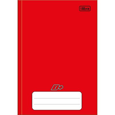Caderno Brochura Capa Dura D+ - Vermelho -  96 Folhas