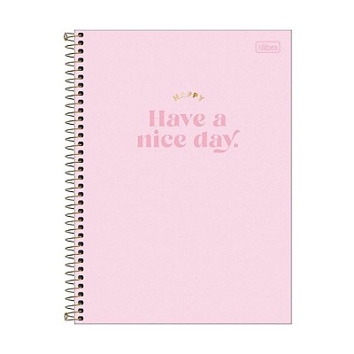 Caderno Colegial Happy - Have a Nice Day - 160 Folhas - Tilibra