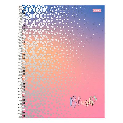 Caderno Blush - Azul e Rosa - 80 Folhas - Foroni