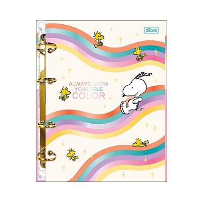 Caderno Argolado Cartonado Colegial - Snoopy - 160 Folhas - Tilibra