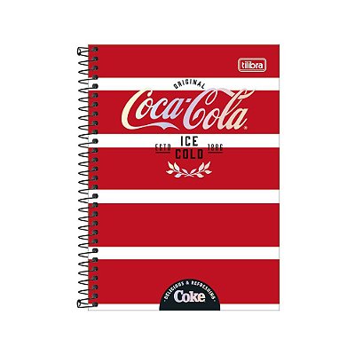 Caderno Espiral Coca-Cola 1/4 - 80 Folhas - Ice Cold - Tilibra