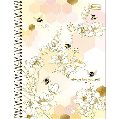 Caderno Espiral Honey Bee - Always Bee Yourself - 80 Folhas - Tilibra