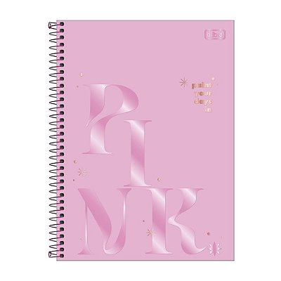 Caderno Espiral Love Pink - Rosa Claro - 160 Folhas - Tilibra