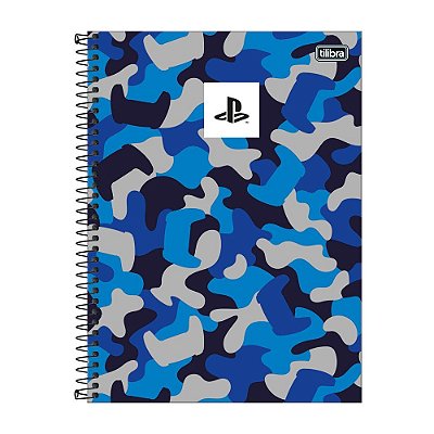 Caderno Espiral PlayStation - Azul - 80 Folhas - Tilibra