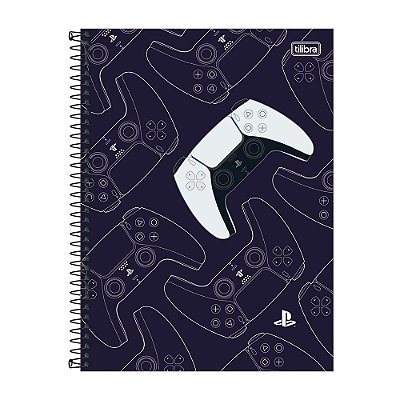 Caderno Espiral PlayStation - Controles - 160 Folhas - Tilibra