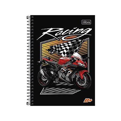 Caderno 1/4 Espiral D+ - Racing - 200 Folhas - Tilibra