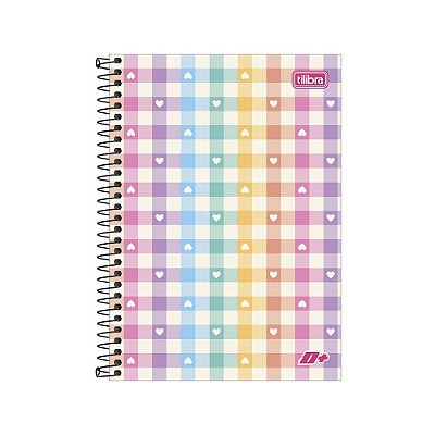 Caderno 1/4 Espiral D+ - Corações - 200 Folhas - Tilibra