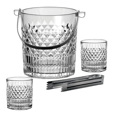 Kit Para Whisky em Cristal - Esplanada - 4 peças - L'hermitage