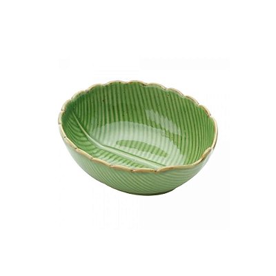 Centro de Mesa Decorativo Cerâmica - Verde - 11,5cm - Lyor