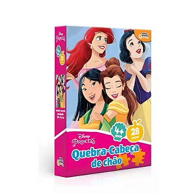 Quebra Cabeça de Chão Princesas Disney - 28 Peças - Toyster