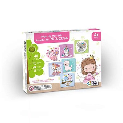 Jogo da Memória - Amigos da Princesa - Pais e Filhos