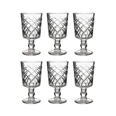 Conjunto de Taças Artemis Clear - 6 Peças - 260ml - Wincy