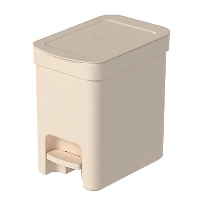 Lixeira de Pedal Trium 12L - Bege - Ou