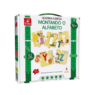 Quebra Cabeça Montando o Alfabeto - Brincadeira de Criança