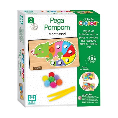 Jogo Pega Pompom - Coleção Crescer - Nig Brinquedos